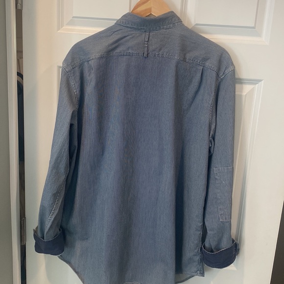Banana Republic Men’s long sleeve button up, XL navy denim Durable fabric like N - Picture 4 of 16